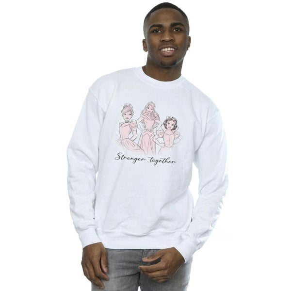 Disney Mens Princesses Stronger Together Sweatshirt - White