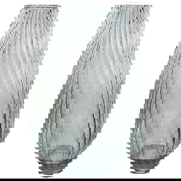 Leaf 70cm Grey Glass Vase Artificial Orchids and Roses