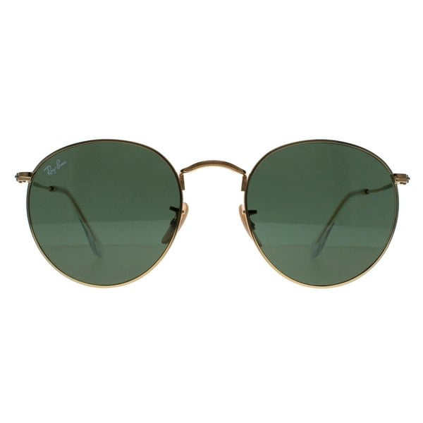 Ray-Ban Sunglasses Round Metal 3447 001 Gold Green 50mm