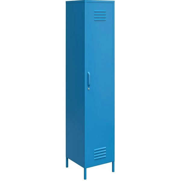Dorel Home Cache Single Metal Locker with Storage Blue
