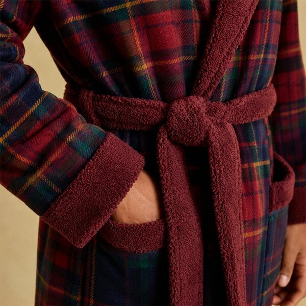 Joules Y95856 Mens Bathrobe Bath Robe   in  Red