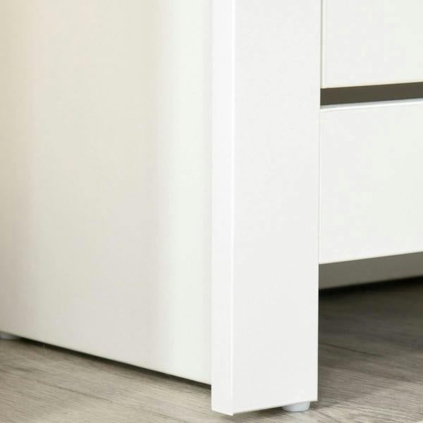 Dyzi 12 Pair Shoe Storage Cabinet 4 Shelves 2 Drawers White