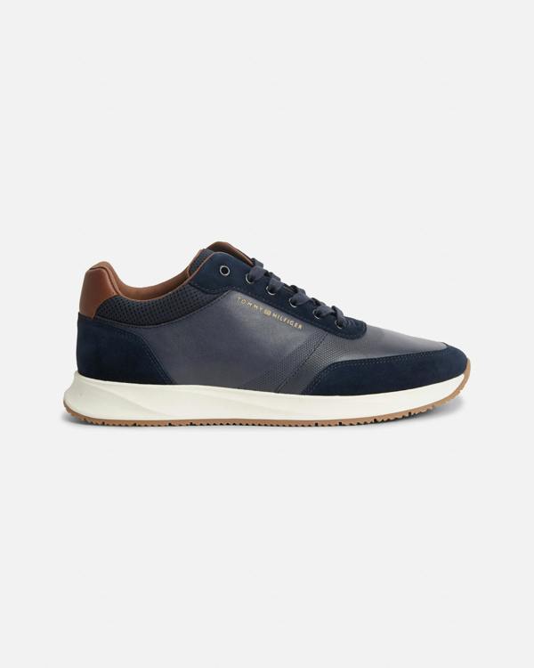 Tommy Hilfiger TH Dressy Mens Suede Mix Trainers - Desert Sky | CHO | Designer Mens Trainers