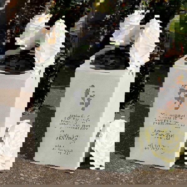 Personalised Memento Company Personalised Footprints Memorial Vase