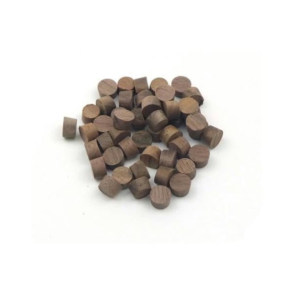 10mm Walnut Flat Head Cross Grain Plug