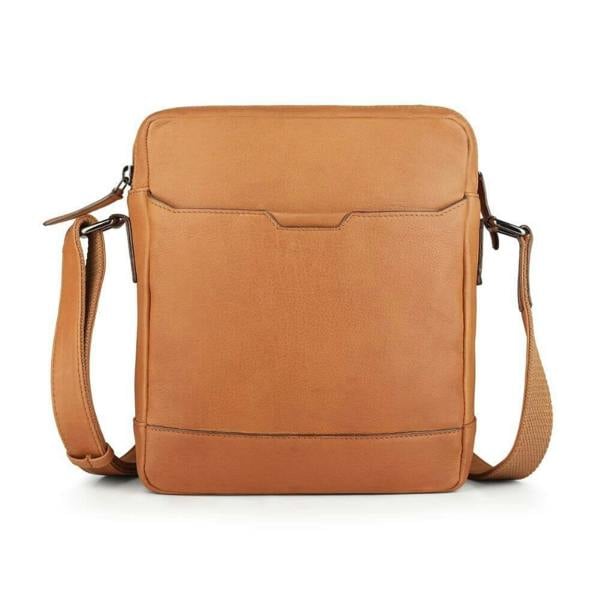 PRIMEHIDE Secure Zip-Top Leather Messenger Bag for Tablets & Travel Theo Hudson