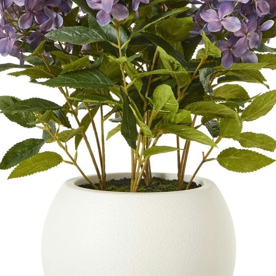 Wyld Haus Artificial Plant Medium Purple Hydrangea Plant In White Ceramic Pot