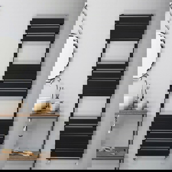 Monstershop Flat Panel Towel Radiator – 1200mm x 500mm – Black