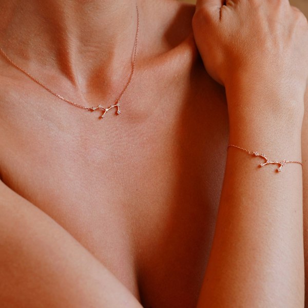 Gold Trip Virgo Zodiac Constellation Necklace