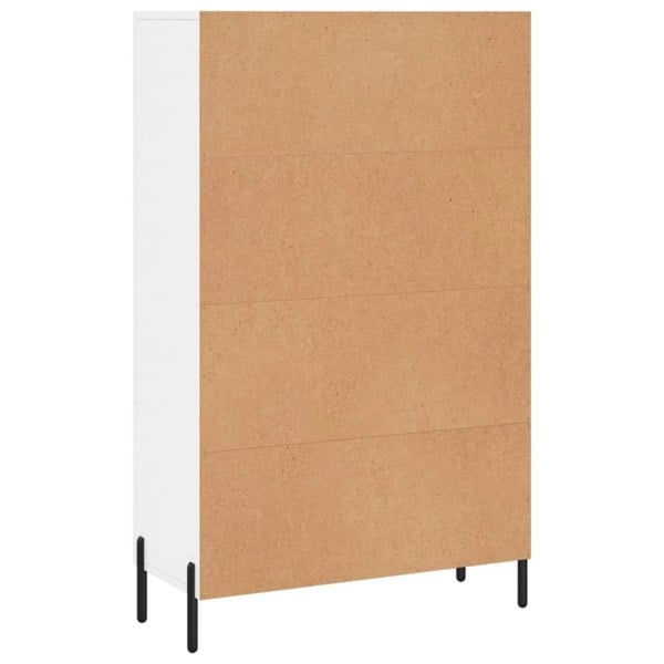Berkfield Highboard High Gloss White 69.5x31x115 cm Engineered Wood