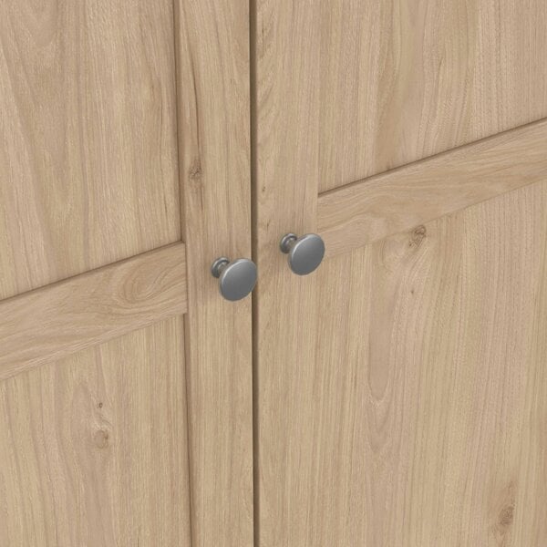 Wyld Haus Cherryfern Natural Oak Wood Wardrobe 3 Frame Doors