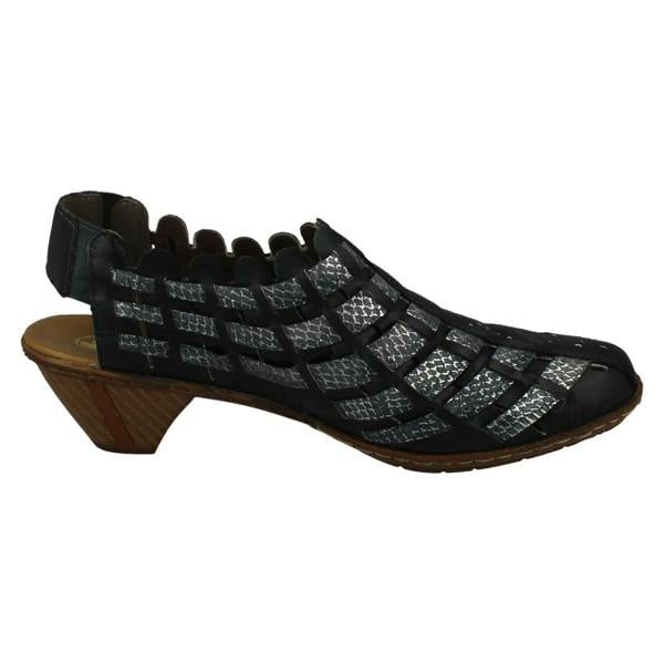 Rieker Ladies Rieker Sling Back Shoes With Woven Detail 46778
