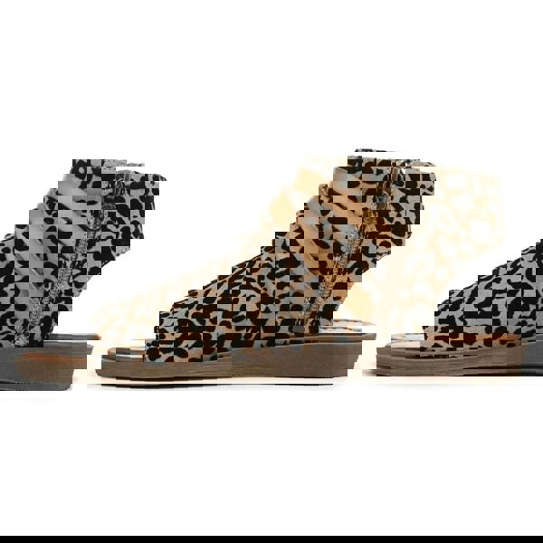 Blowfish Malibu Denver - Women's Brown Leopard Strappy Low Wedge Sandals