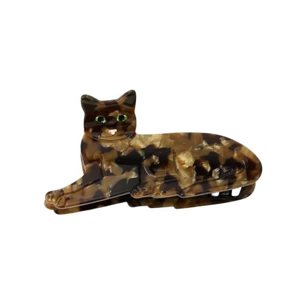 Gold Trip Tortoiseshell Cat Claw Clip