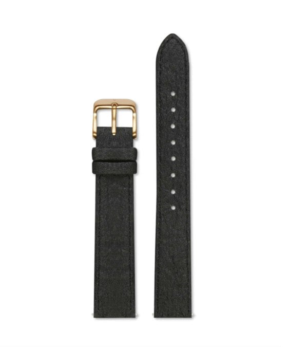 Votch Piñatex Black with brushed gold buckle | 16mm