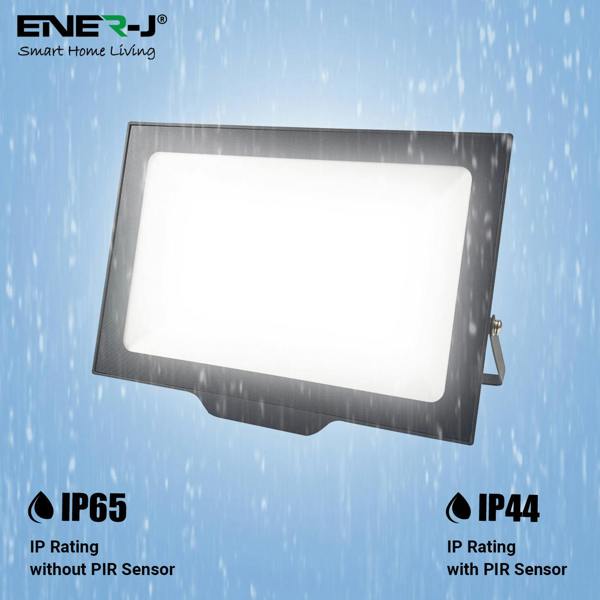 ENER-J 150W LED Floodlights With CCT Switchable & PIR ready (not included), 15000 Lm, IP65, 3 Years Warranty