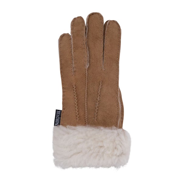 Nordvek Womens Sheepskin Gloves With Fur Cuff