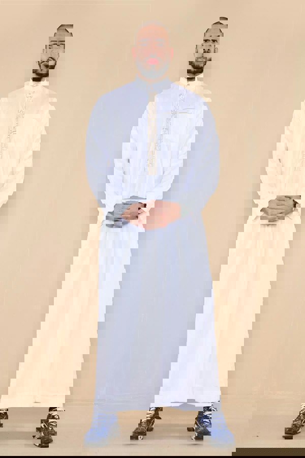 103_thobe_White_L - 56, 103_thobe_White_M - 54, 103_thobe_White_S - 52, 103_thobe_White_XL - 58, 103_thobe_White_XXL - 60