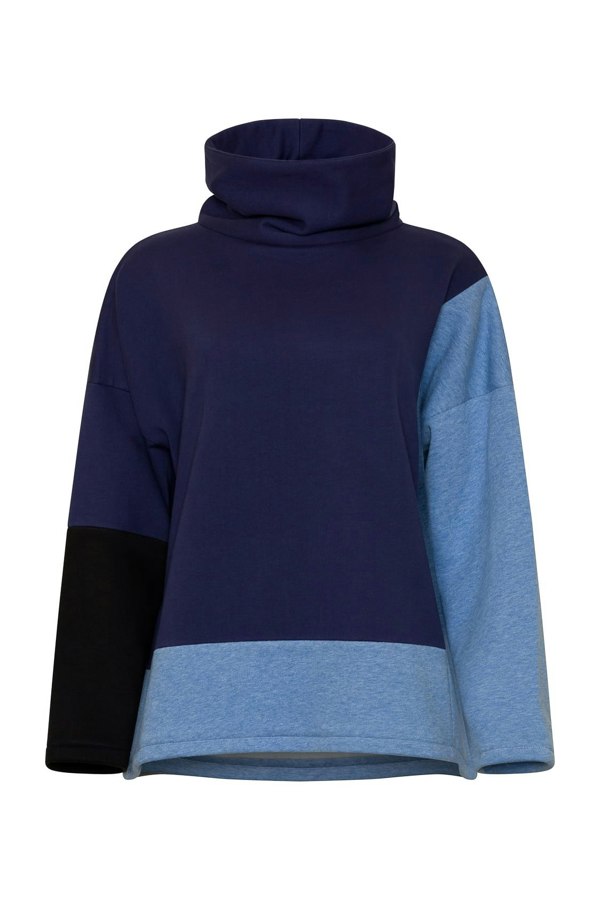 Bo Carter Neptune Cotton Fleece Jumper - Blue