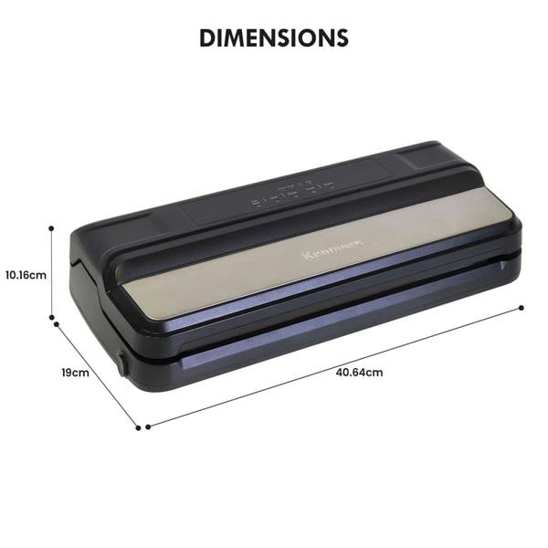 Kenmore Automatic Vacuum Sealer Food Sealing Machine with 7 Preset Modes for Sous Vide & Dry/Moist Foods (Black)