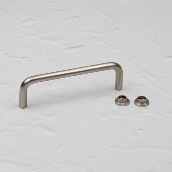 Handle & Home Satin Nickel Curved Pipe Handles