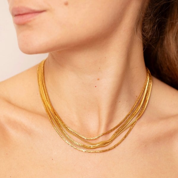 Gold Trip Vintage Multi Layer Necklace