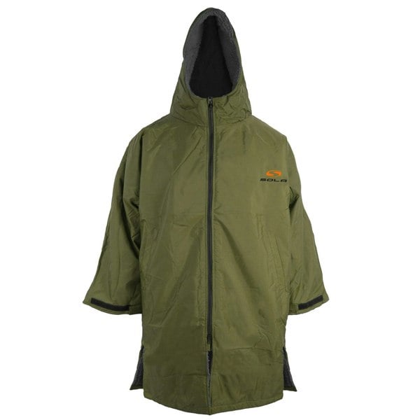 Sola Adult Waterproof Changing Robe - Khaki/Black