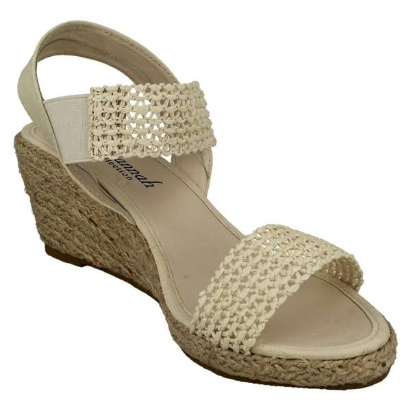 Savannah Womens Savannah Slip On Wedge Heeled Sandal F2303
