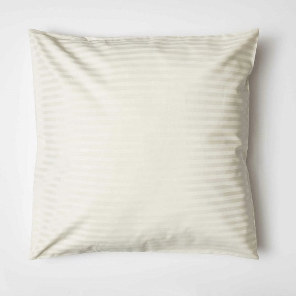 Belledorm 540 Thread Count Satin Stripe Continental Pillowcase - Ivory