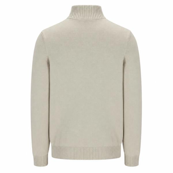 Sergio Tacchini New Dallas 1/4 Zip Knitted Jumper Peyote/Maritime Blue
