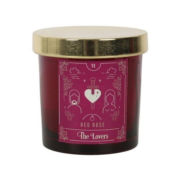 Something Different Red Rose The Lovers Scented Candle - Red/White/Metallic Gold