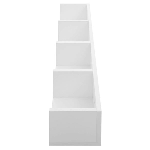 Dyzi Wall Mounted 4 Tier Multimedia CD DVD Storage Shelf White