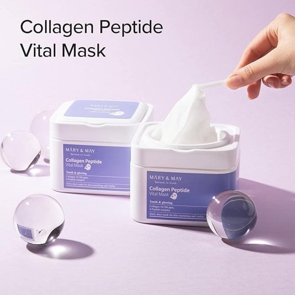 Mary&May Mary & May Collagen Peptide Vital Face Sheet Mask Pack of 30