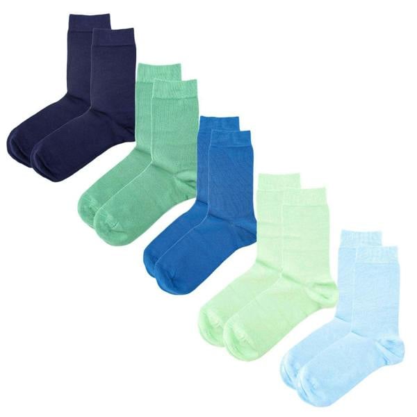 Jemsox Luxury Plain Colour Socks Accents – 5 Pair Gift Set