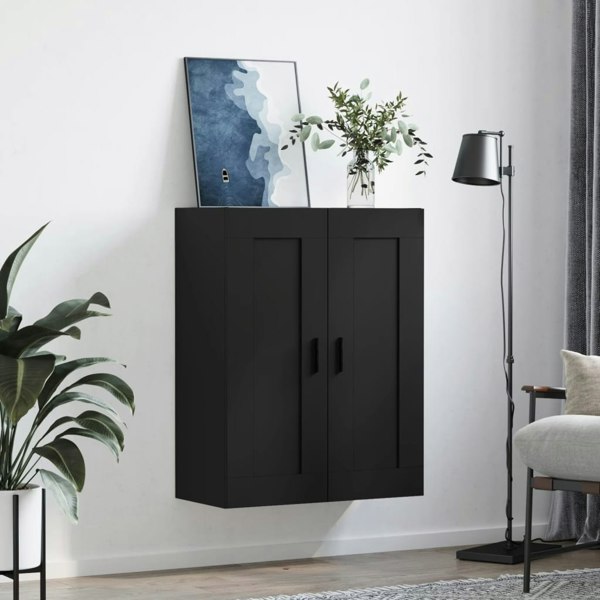 Berkfield Wall Mounted Cabinet Black 69.5x34x90 cm Engineered Wood