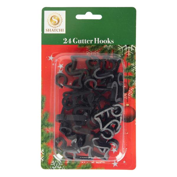 24Pcs Black Gutter Hooks for Festive Lights and Seasonal Outdoor Decorating image 9