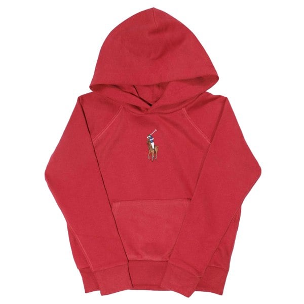 Ralph Lauren Girls Pony Hoodie - Red