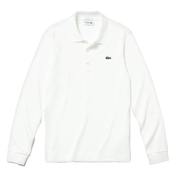Lacoste Mens Long-Sleeved Polo Shirt - White