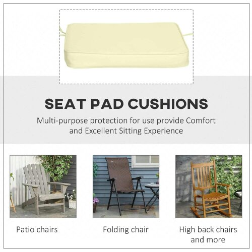 Bobobiy Set of 6 Pcs Chair Cushion, 42Lx42Wx5T cm-Cream White