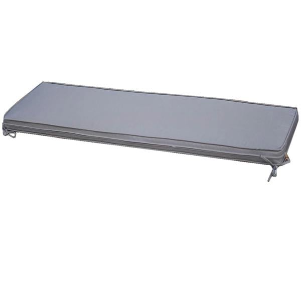 Gr8 Garden Grey Garden Bench Pad Outdoor Waterproof Fabric 2 Seater Furniture Swing Seat Cushion
