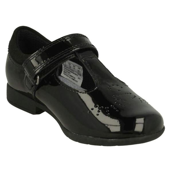 Clarks Girls Clarks Laser Detailed T-Bar Shoes Scala Spirit T