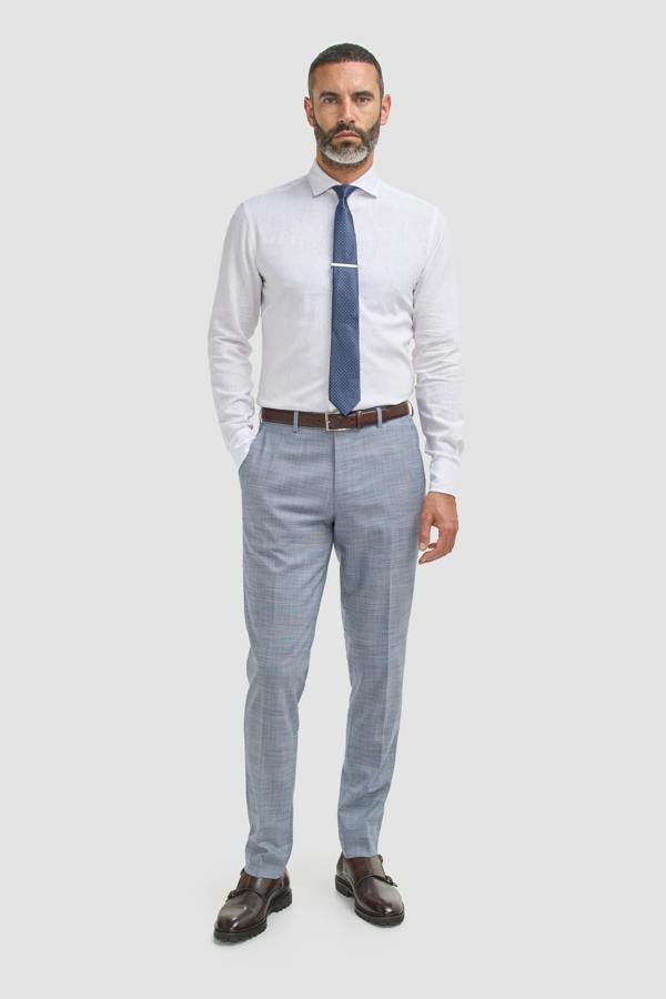 House of Cavani Camden - Men's Blue 3 Piece Check Suit