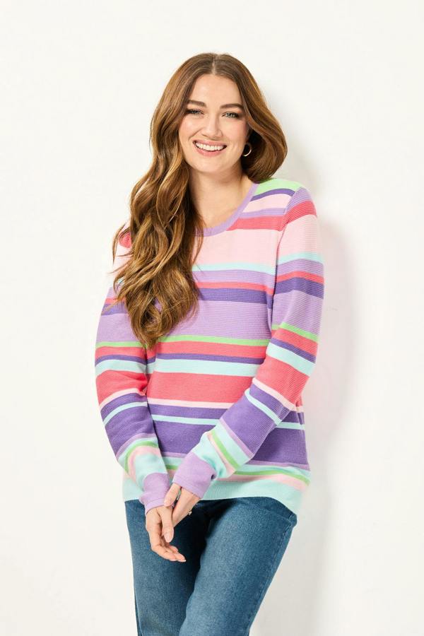 Mudflower Multi Stripe Knit Jumper
