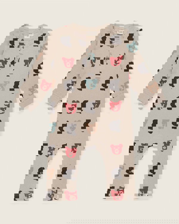 Stone Smiling Bear Print Romper - image 2
