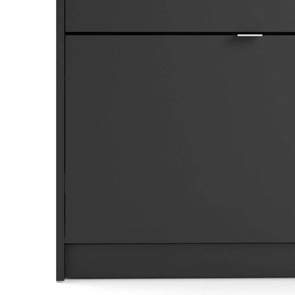 Wyld Haus Prague Black Shoe Cabinet 2 Flip Down Doors