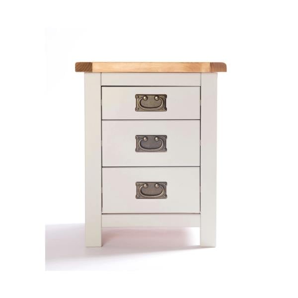 Argenta 3 Drawer Bedside Table