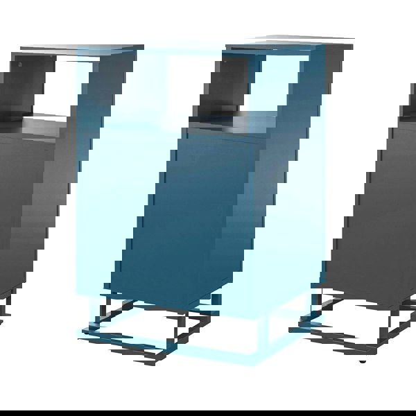 Dorel Home Regal Turntable Stand in Metal Blue