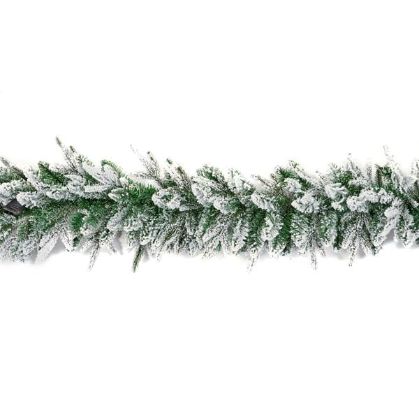 2m Snow Flock Christmas Garland for Doors, Stairs, Fireplaces and Wall Displays image 1