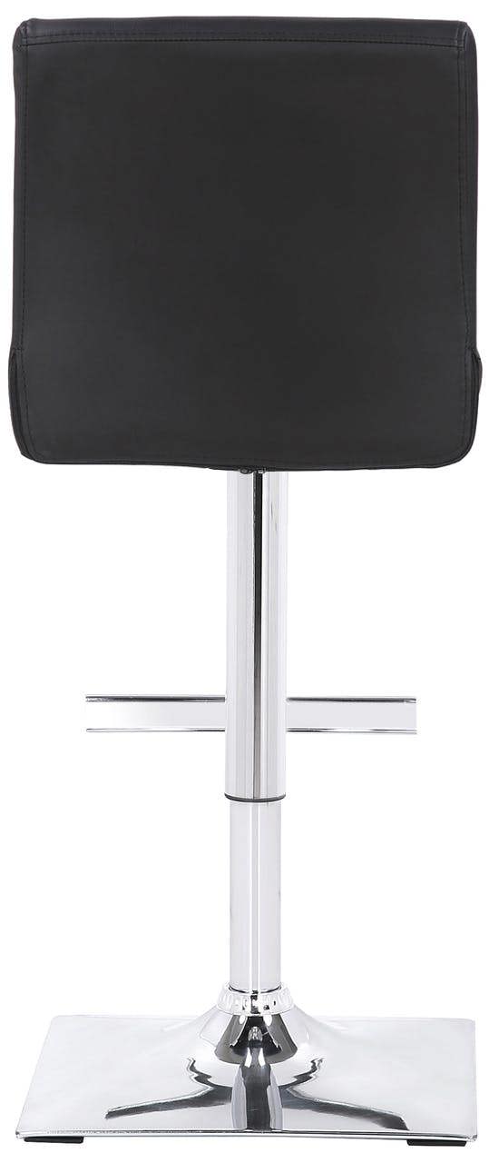 Lamboro Snella Breakfast Bar Stool, Chrome Footrest, Height Adjustable Swivel Gas Lift, Home Bar & Kitchen Faux-Leather Barstool, Black