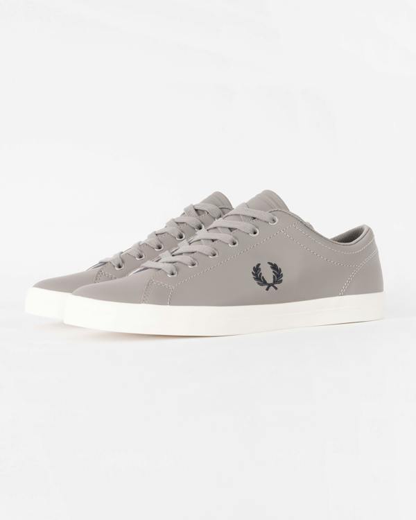 Fred Perry Mens Baseline Leather Trainers - Cloudburst 119 | CHO | Designer Mens Trainers